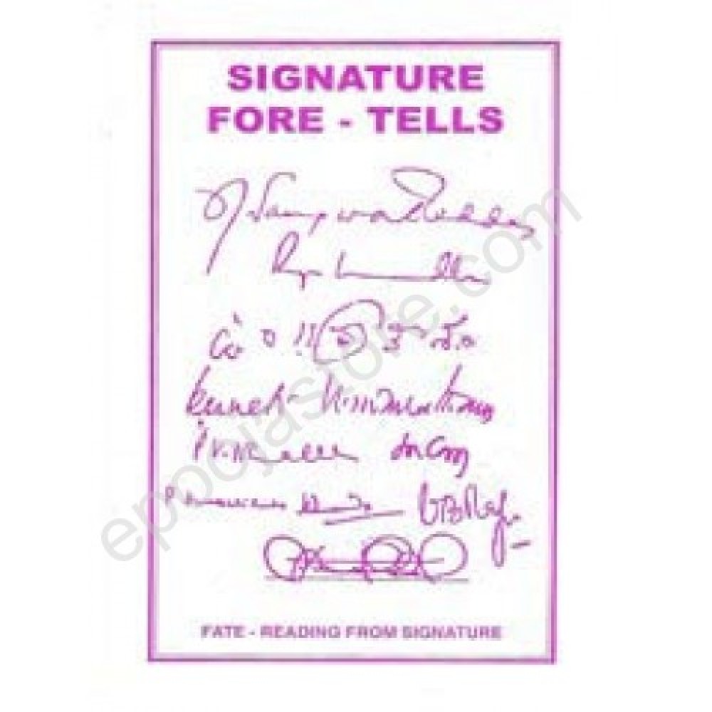 Signature Fore Tells (Book By Smt.T.Pavani Devi)